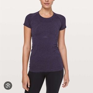 Lululemon Women's Dark Purple Swiftly Tech Sleeve Top